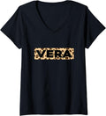Funny Vera Leopard Print Personalized Name Vera V Neck Apparel Comfort Fit Best Seller Look