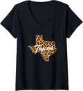 Womens Texas Women s Leopard Cheetah Print V Neck Apparel Trending US Gift Ready
