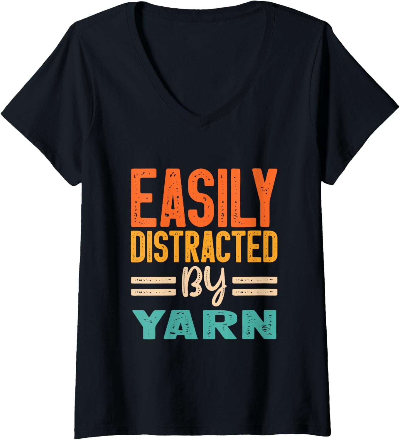 Easily Distracted By Yarn V-Neck Yarn Supply | Premium Quality | Perfect for Crafters