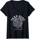 Womens Yarn Collection YARN GURU Funny Yarn Collector V-Neck Yarn Supply | High Search Volume | Best Seller Choice