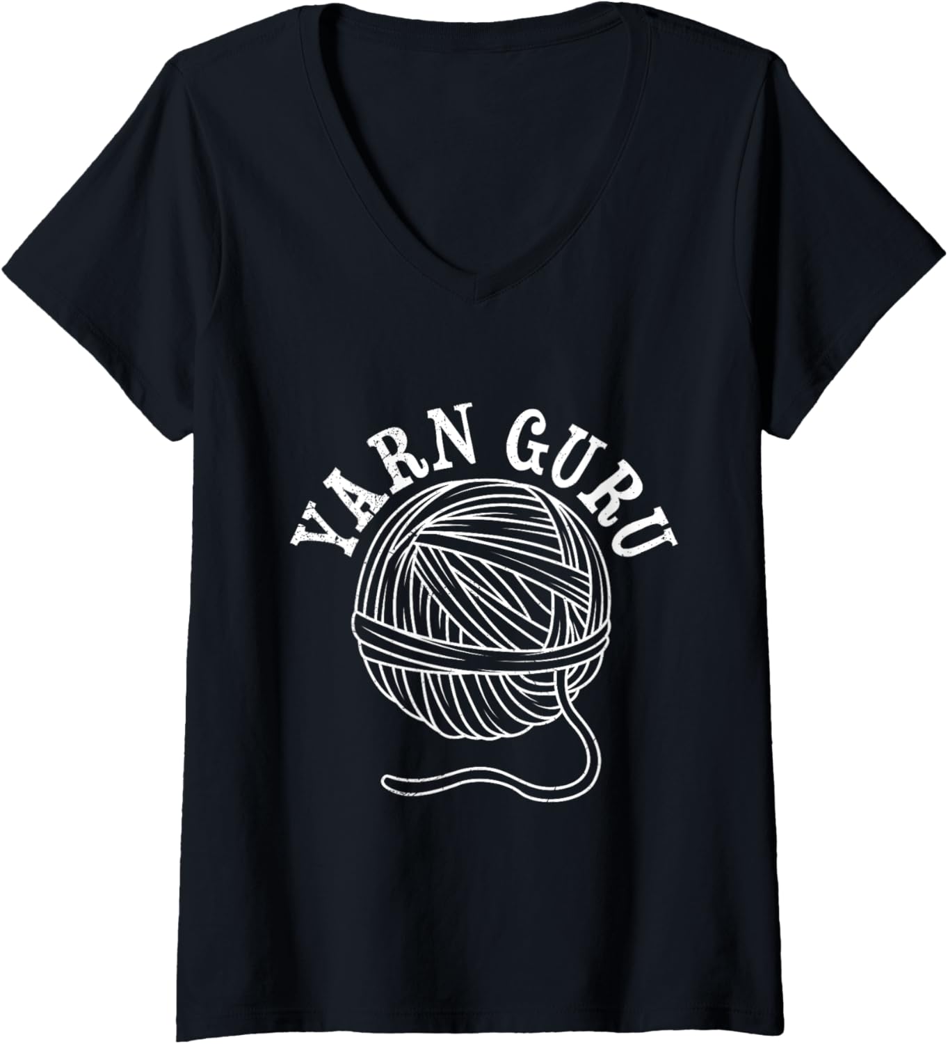 Womens Yarn Collection YARN GURU Funny Yarn Collector V-Neck Yarn Supply | High Search Volume | Best Seller Choice