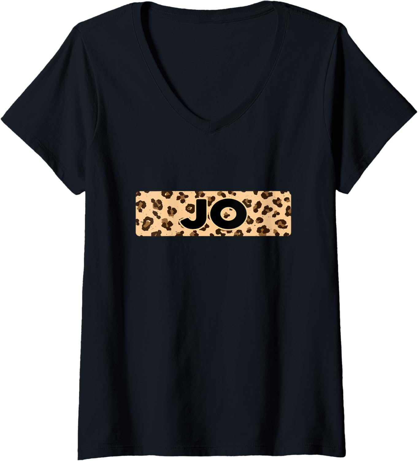 Funny Jo Leopard Print Personalized Name Jo V Neck Apparel Comfort Fit Best Seller Look