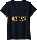 Funny Nina Leopard Print Personalized Name Nina V Neck Apparel Trending US US Top Pick
