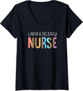 Womens Labor And Delivery Nurse Bohemian Cheetah Leopard Print V Neck Apparel Streetwear Style Fan Favorite