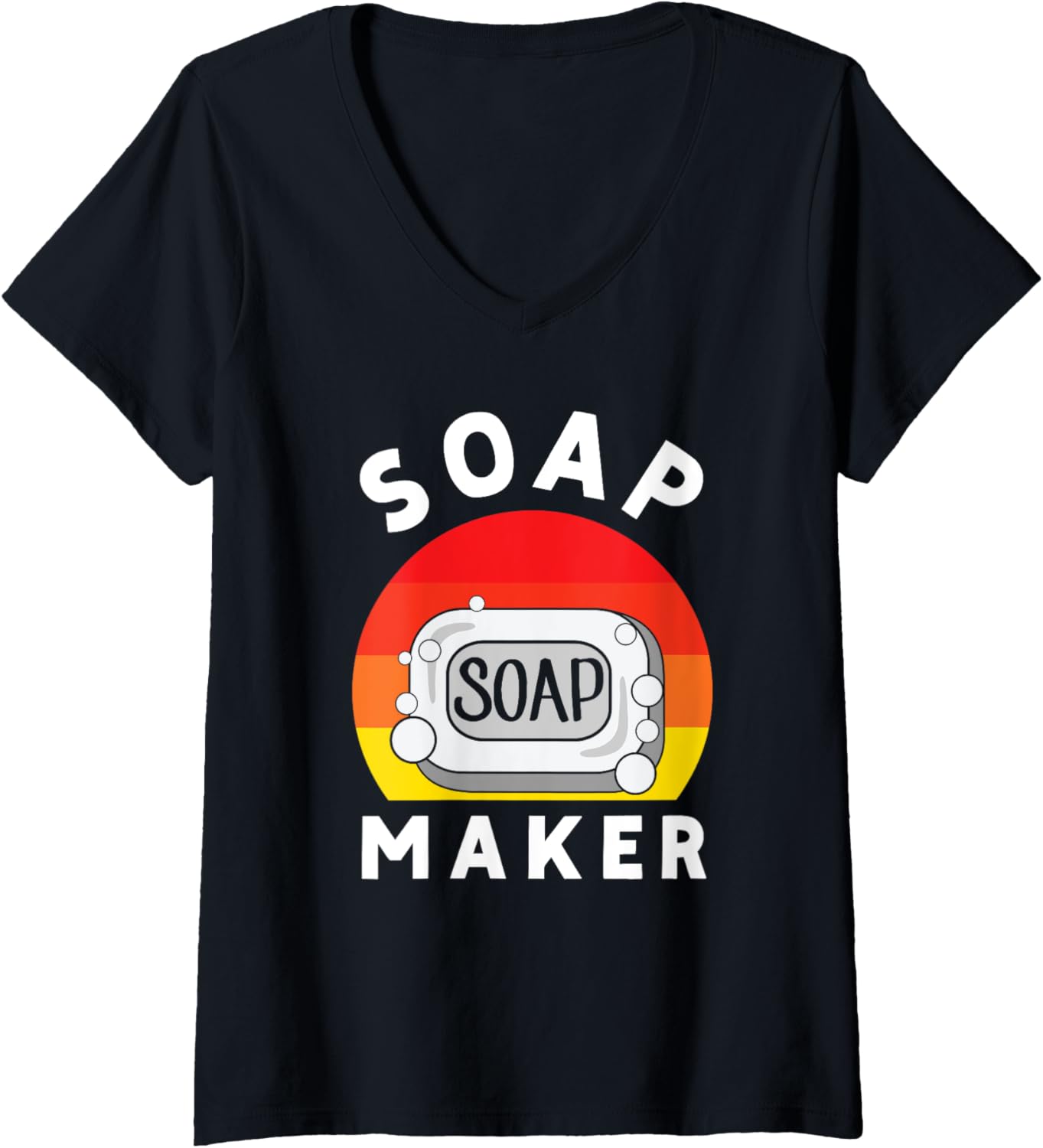 Womens Soap Making Soap Maker V-Neck Apparel | High Search Volume | Comfort Daily Wear