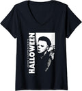 Womens Halloween Michael Myers Hunting For Laurie V-Neck Apparel | US Best Seller