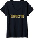 Womens First Name BROOKLYN Leopard Print Girl Cheetah Sister Mom V Neck Apparel Comfort Fit Fan Favorite