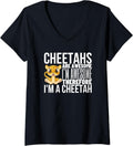 Womens Cheetahs are Awesome I m Awesome I m A Funny Cheetah V Neck Apparel Viral TikTok Find US Top Pick
