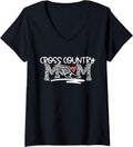 Womens Cross Country Mom for Mothers of XC Runners V Neck Apparel Premium Print Gift Ready