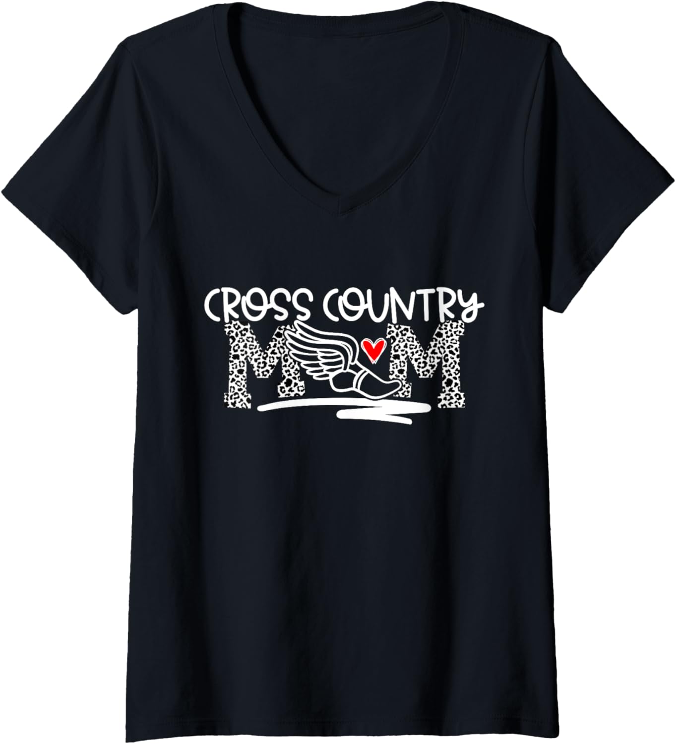 Womens Cross Country Mom for Mothers of XC Runners V Neck Apparel Premium Print Gift Ready