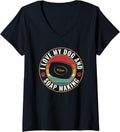 Womens I Love My Dog and Soap Making Funny Soap Maker V-Neck Apparel | High Search Volume | Aesthetic Fit