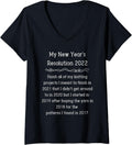 Womens 2022 Resolution Goals Knitting Funny Grandma Mom Yarn Lover V-Neck Yarn Supply | Trending 2025 | Perfect for C...