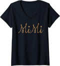 Womens Mimi Cheetah Print Heart V Neck Apparel Premium Print US Top Pick