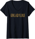 Womens Unladylike Feminist Cheetah Print V Neck Apparel Streetwear Style Best Seller Look