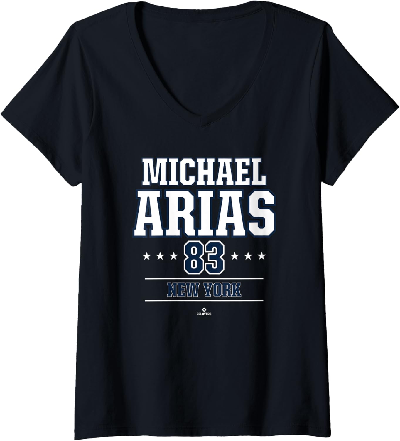 Womens Baseball Star Michael Arias New York MLBPA V-Neck Apparel | Viral Streetwear Style
