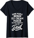 Womens Fathers Day Design for an Ice Cream Maker Dad V-Neck Apparel | Premium Quality | Perfect Gift Idea