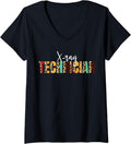 Womens X Ray Technician Cheetah Print Radiology X Ray Technician V Neck Apparel High Search Demand Best Seller Look