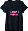 Womens Funny Soaper Soap Dealer Soap Carver Maker Bubbles V-Neck Apparel | Trending 2025 | Perfect Gift Idea