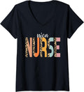 Womens Nurse NICU Nurse Cheetah Print RN Cute NICU Nurse V Neck Apparel Viral TikTok Find Best Seller Look