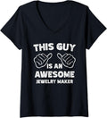 Womens This is what an awesome Jewelry maker look like V-Neck Apparel | Best Seller Pick | Perfect Gift Idea