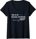 Womens This Is My Shirt for Michael Petersen Los Angeles Baseball V-Neck T-Shirt | Perfect Gift Idea