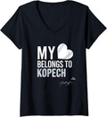 Womens My Heart Belongs To Michael Kopech V-Neck Apparel | US Best Seller