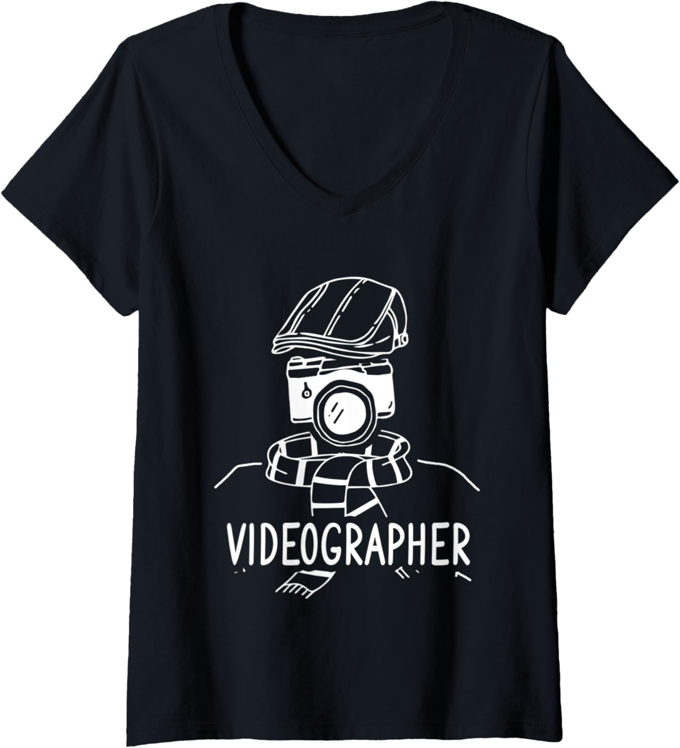 Womens Videographer Instructing Videography Filmmaker V-Neck Apparel | US Viral Style | Must-Have Style