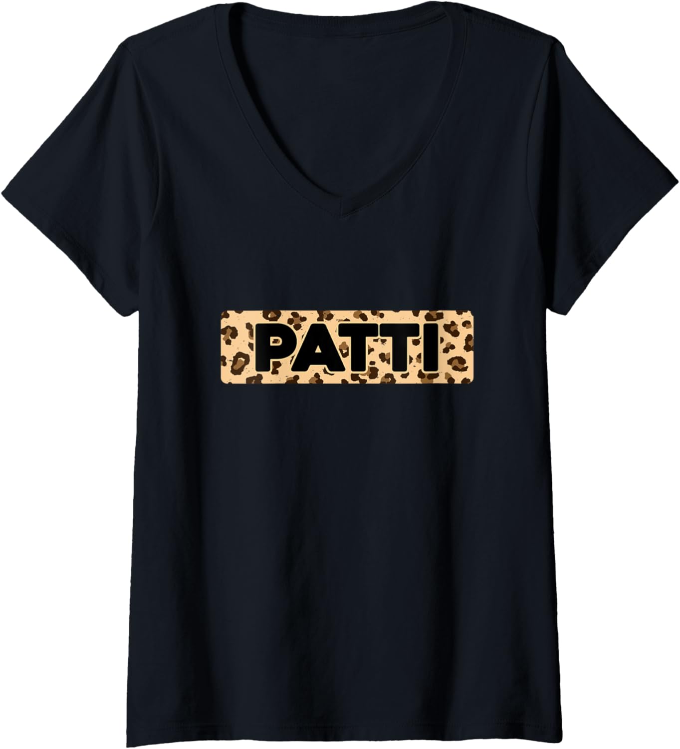 Funny Patti Leopard Print Personalized Name Patti V Neck Apparel Streetwear Style Everyday Wear