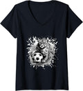 Cheetah Playing Soccer Sports Team Animal V Neck Apparel Premium Print Fan Favorite