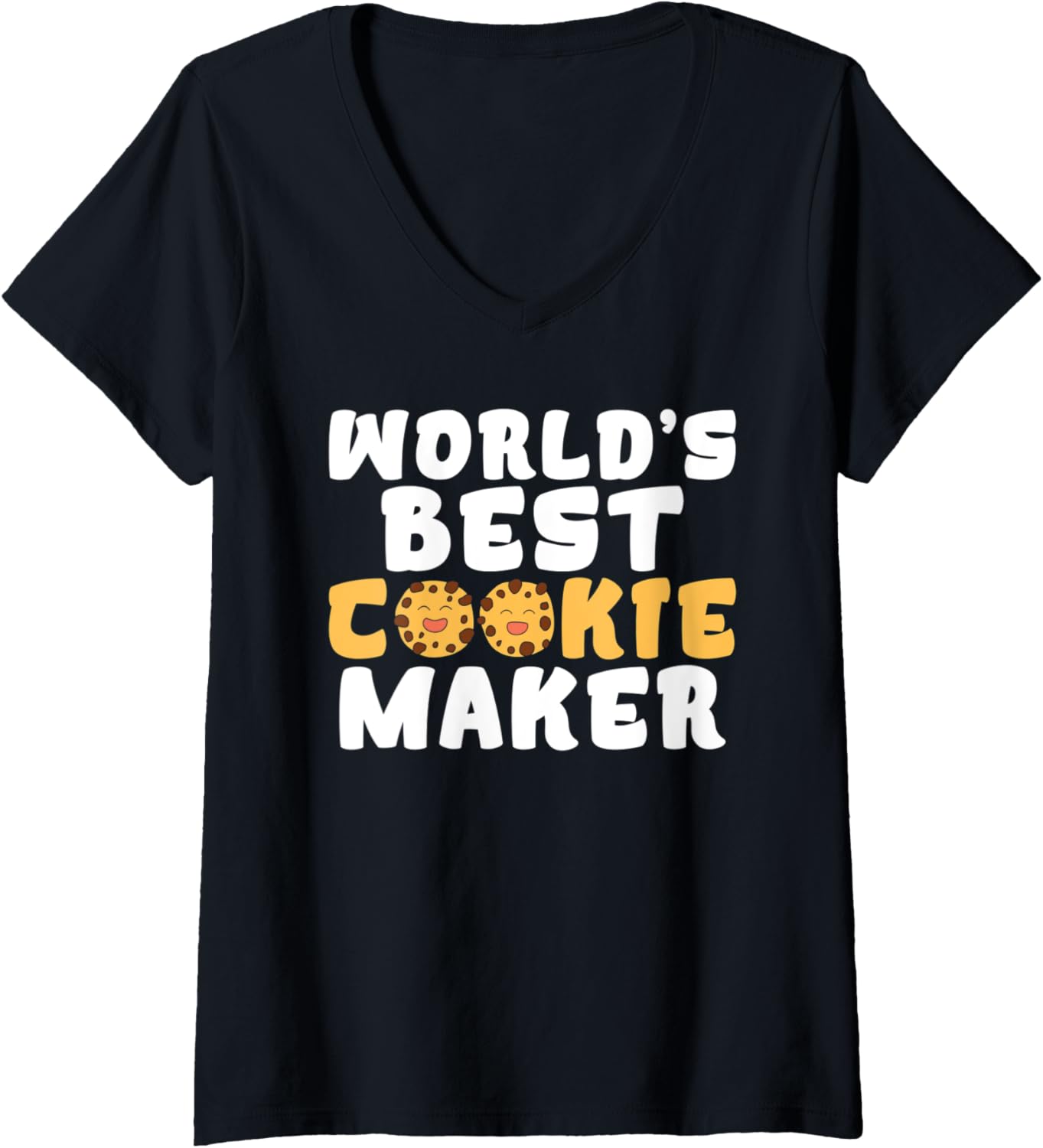 Womens Worlds best Cookie Maker V-Neck Apparel | Best Seller Pick | Comfort Daily Wear