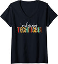 Womens Endoscopy Technician Cheetah Print Endoscopy Technicians V Neck Apparel Trending US Gift Ready
