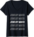 Womens Jewelry Maker V-Neck Apparel | Trending 2025 | Perfect Gift Idea