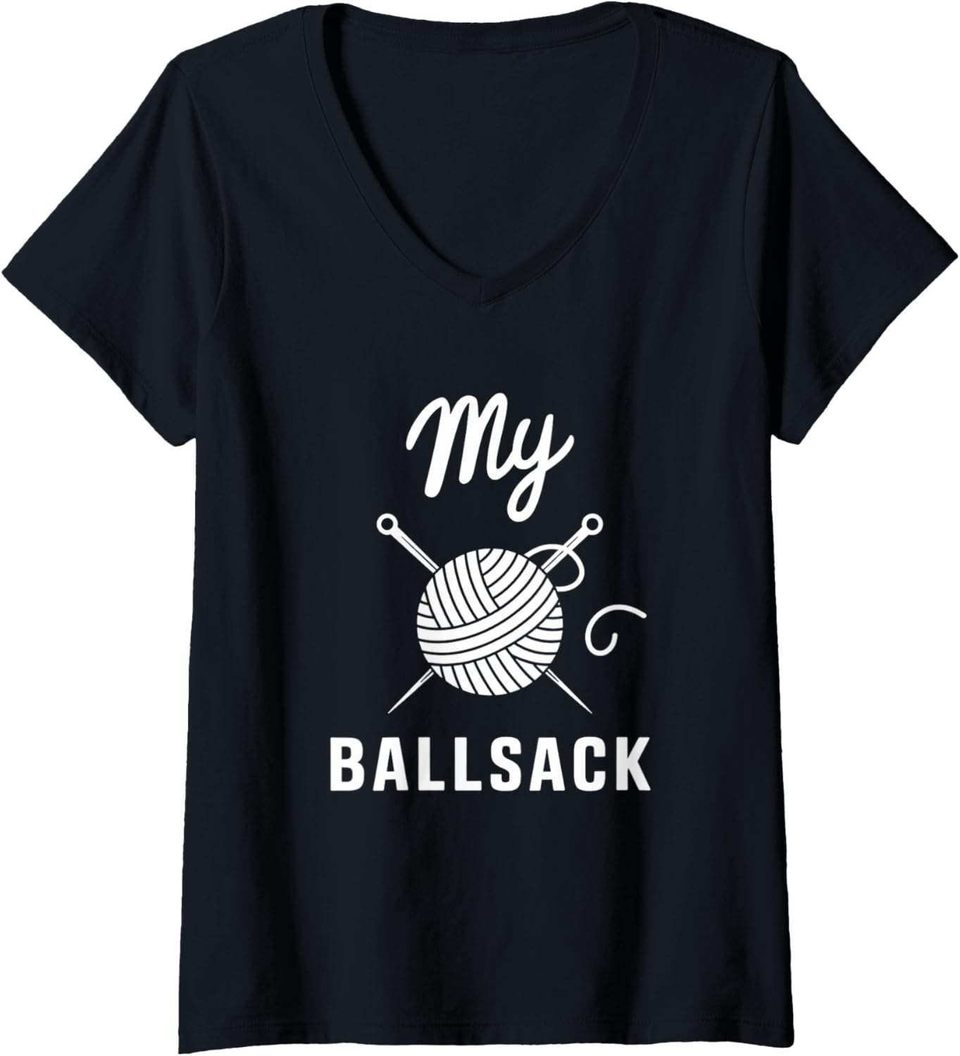 Womens Funny Knitting Yarn V-Neck Yarn Supply | High Search Volume | Customer Favorite