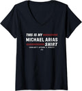 Womens This Is My Shirt for Michael Arias Chicago Baseball MLBPA V-Neck T-Shirt | Perfect Gift Idea