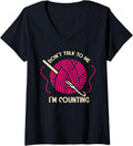 Womens Crochet Crocheting Mom Yarn Knitting Yarn Lover Grandma V-Neck Yarn Supply | High Search Volume | Best Seller ...