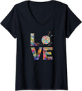 Womens Knitter gift Knitting, Crochet Love Yarn Patterns stitches V-Neck Yarn Supply | Trending 2025 | Best Seller Ch...