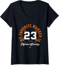 Womens My Favorite Number is 23 Michael Brantley Houston MLBPA V-Neck Apparel | Perfect Gift Idea