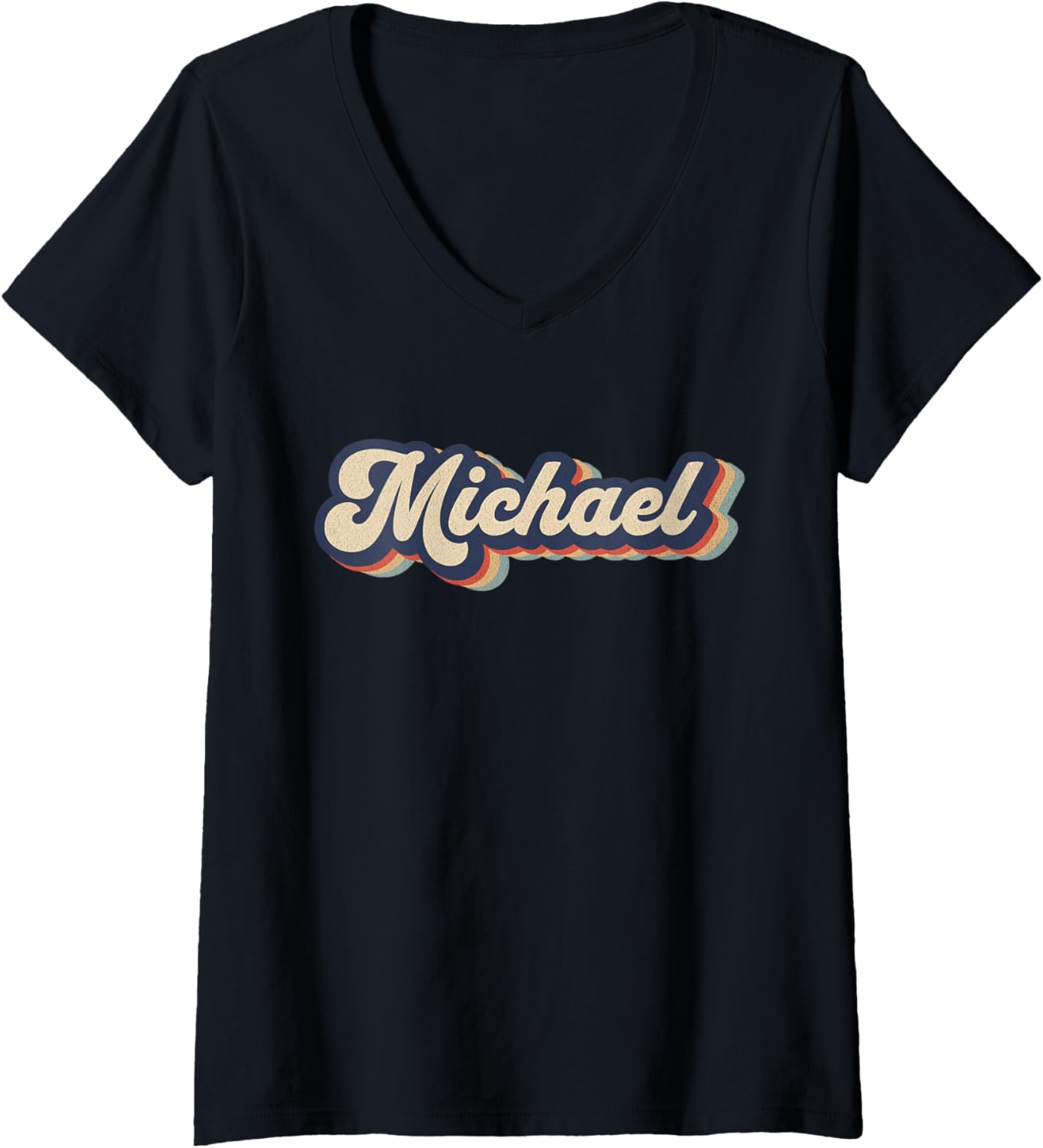 Mens Retro Vintage Michael Name Personalized V-Neck Apparel | Viral Streetwear Style