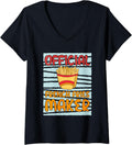 Officially French Fries Maker Cooking Chef V-Neck Apparel | US Viral Style | Comfort Daily Wear