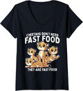 Womens Cheetahs Dont Need Fast Food V Neck Apparel High Search Demand Fan Favorite