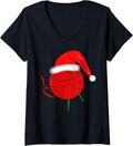 Womens Crocheting Yarn Santa Hat Crochet Knitting Yarn Christmas V-Neck Yarn Supply | Viral US Pick | Customer Favorite