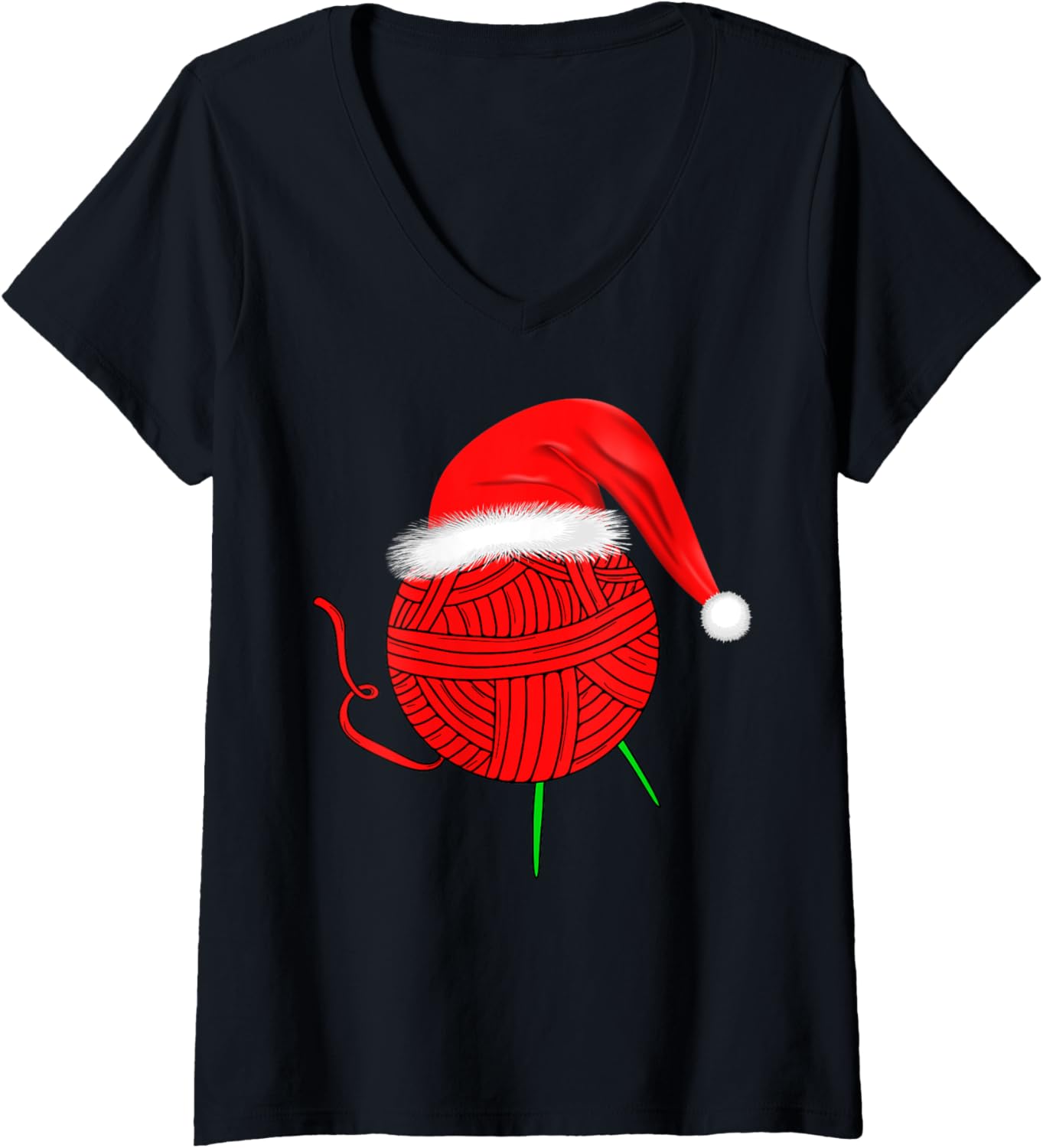 Womens Crocheting Yarn Santa Hat Crochet Knitting Yarn Christmas V-Neck Yarn Supply | Viral US Pick | Customer Favorite