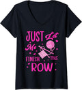 Just Let Me Finish This Row Knitter Knitting Wool Yarn V-Neck Yarn Supply | Viral US Pick | High CTR Title