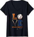 Womens Love Michael Brantley Michael Brantley Houston MLBPA V-Neck Apparel | Trending 2025