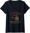 Womens I Looked Up My Symptoms, Knitting Lovers, Yarn Crafts V-Neck Yarn Supply | Trending 2025 | Customer Favorite