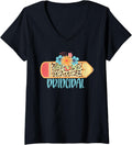 Womens PRINCIPAL Pencil Leopard Cheetah Print Teacher V Neck Apparel Trending US US Top Pick