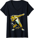 Womens Dabbing Cheetah V Neck Apparel Trending US Fan Favorite