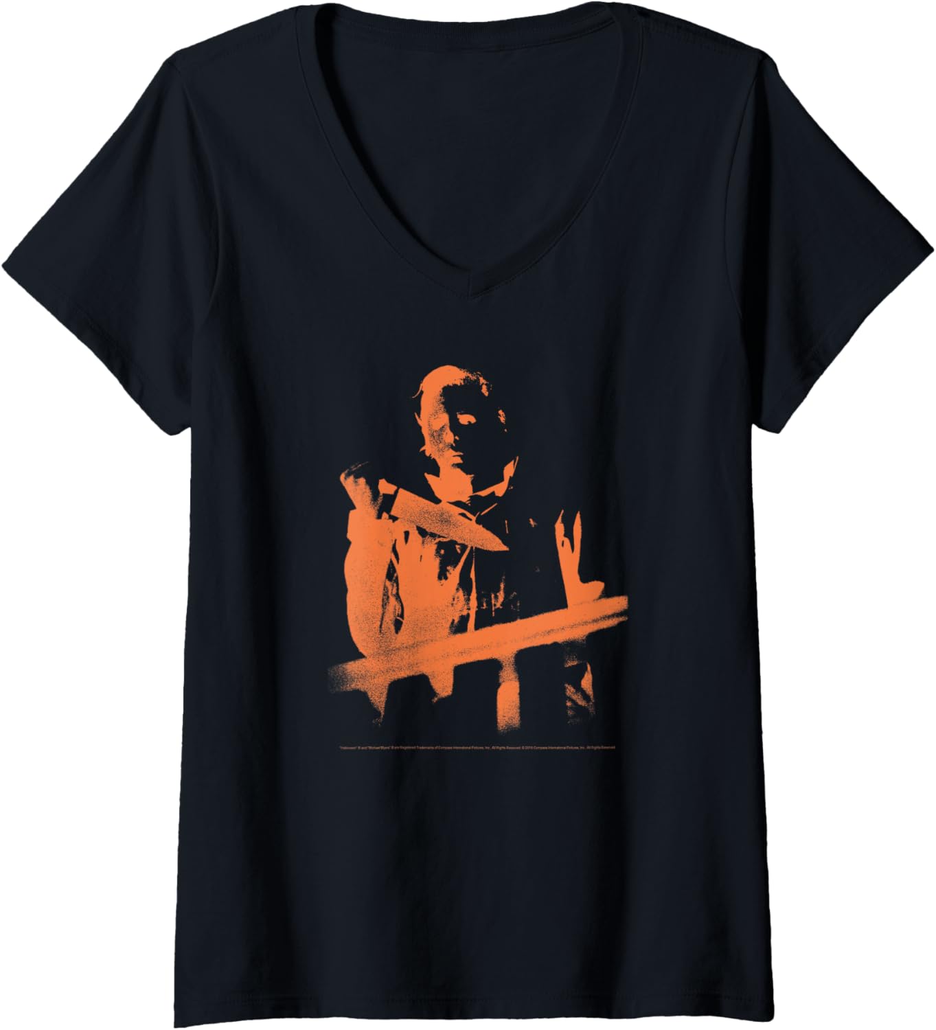Womens Halloween Michael Myers Inverted V-Neck Apparel | Everyday Casual Wear