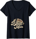 Football Bonus Mom Leopard Cheetah Print Ball Trendy Cute V Neck Apparel High Search Demand Hot Right Now