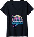 Womens Pancake Power Pancake Maker V-Neck Apparel | US Viral Style | Aesthetic Fit